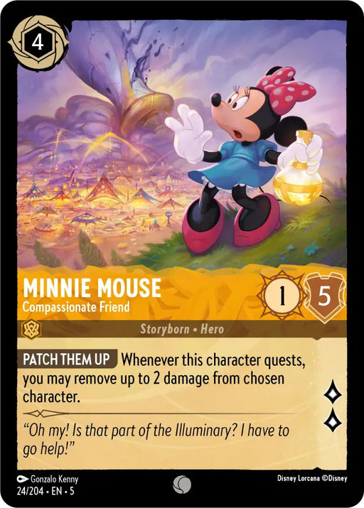 Minnie Mouse - Compassionate Friend (24/204) [Shimmering Skies] - Lorcana Single