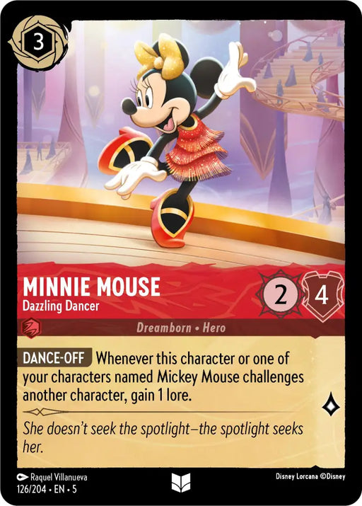 Minnie Mouse - Dazzling Dancer (126/204) [Shimmering Skies] - Lorcana Single