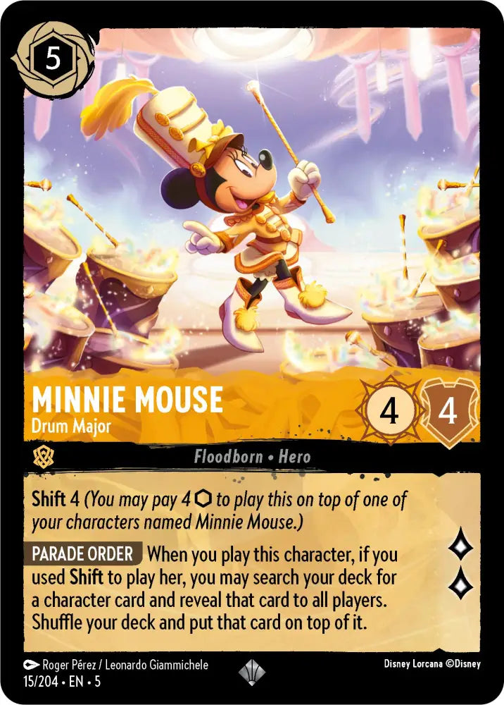 Minnie Mouse - Drum Major (15/204) [Shimmering Skies] - Lorcana Single