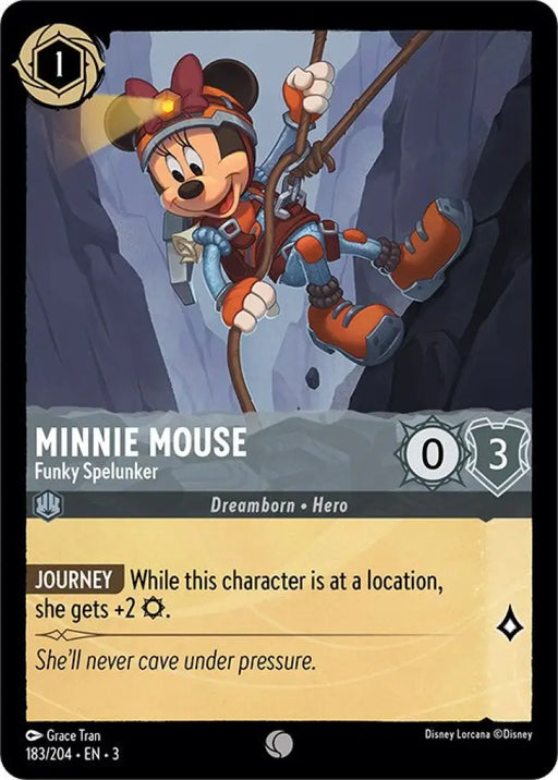 Minnie Mouse - Funky Spelunker (183/204) [Into the Inklands] - Lorcana Single