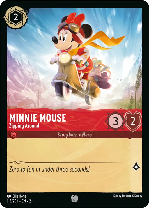 Minnie Mouse - Zipping Around (115/204) [Rise of the Floodborn] - Lorcana Single