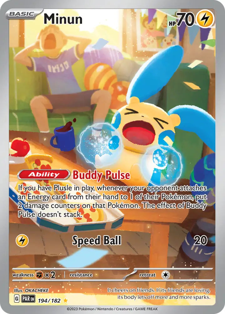 Minun (194/182) [Scarlet & Violet: Paradox Rift] - Pokemon Single