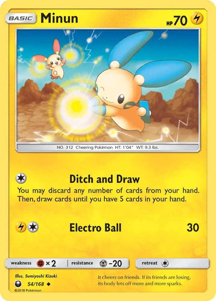 Minun (54/168) [Sun & Moon: Celestial Storm] - Pokemon Single