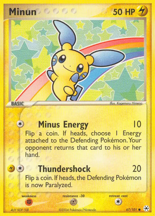 Minun (67/101) [EX: Hidden Legends] - Pokemon Single