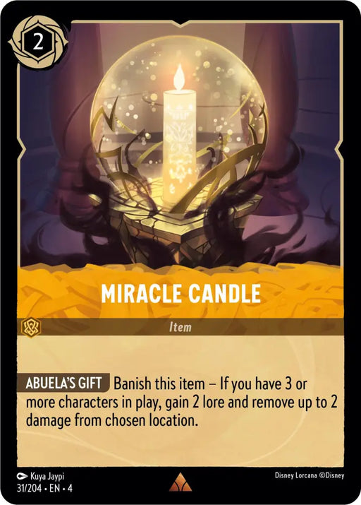 Miracle Candle (31/204) [Ursula’s Return] - Lorcana Single