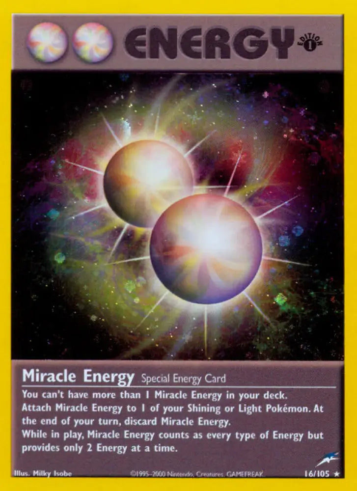 Miracle Energy (16/105) [Neo Destiny 1st Edition] - Pokemon Single
