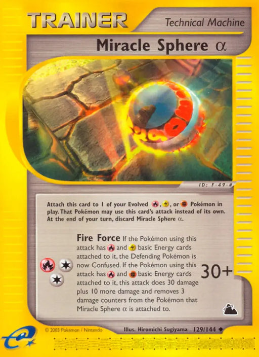 Miracle Sphere Alpha (129/144) [Skyridge] - Pokemon Single