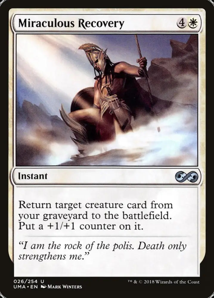 Miraculous Recovery [Ultimate Masters] - MTG Single