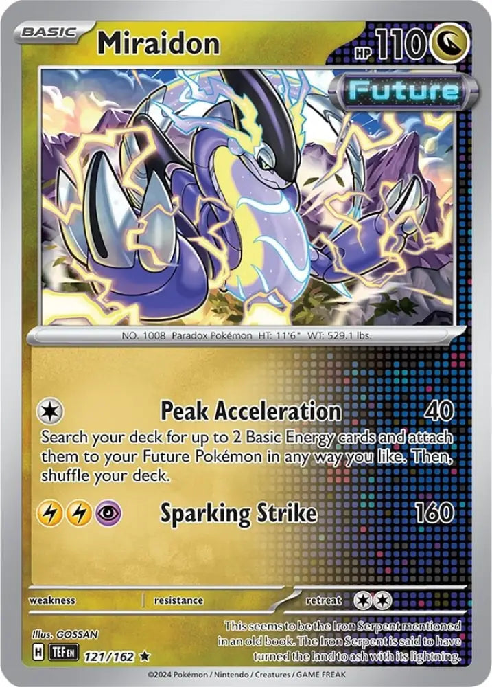 Miraidon (121/162) (Theme Deck Exclusive) [Scarlet & Violet: Temporal Forces] - Pokemon Single