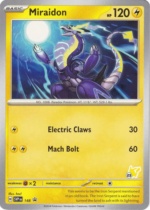 Miraidon (148) (Pikachu Stamp #23) [Battle Academy 2024] - Pokemon Single