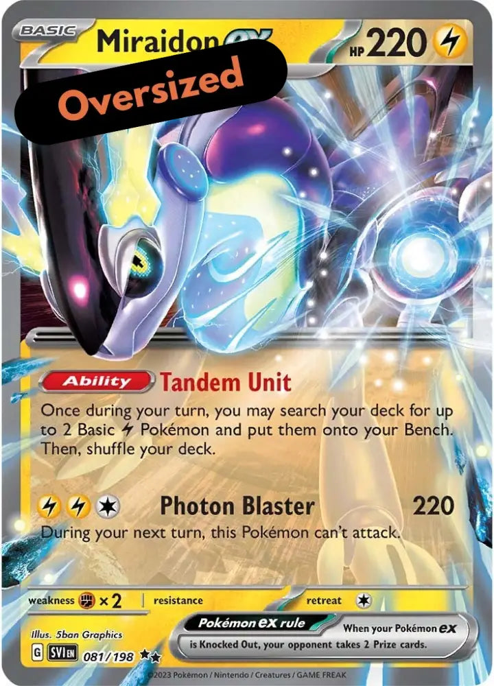 Miraidon ex (081/198) (Jumbo Card) [Scarlet & Violet: Base Set] - Pokemon Single