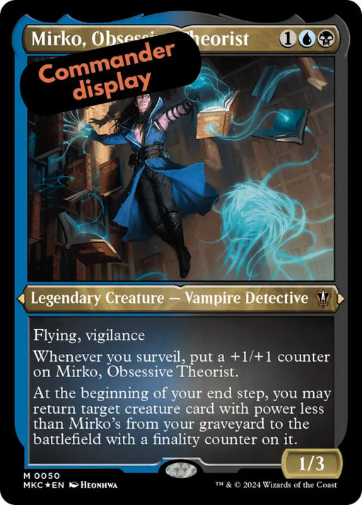 Mirko Obsessive Theorist (Display Commander) [Murders at Karlov Manor Commander] - MTG Single