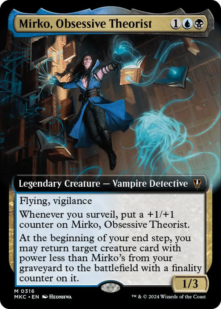 Mirko Obsessive Theorist (Extended Art) [Murders at Karlov Manor Commander] - MTG Single