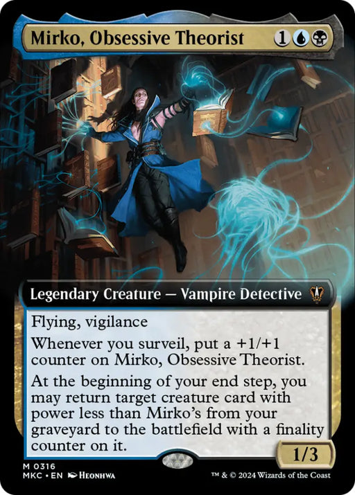 Mirko Obsessive Theorist (Extended Art) [Murders at Karlov Manor Commander] - MTG Single