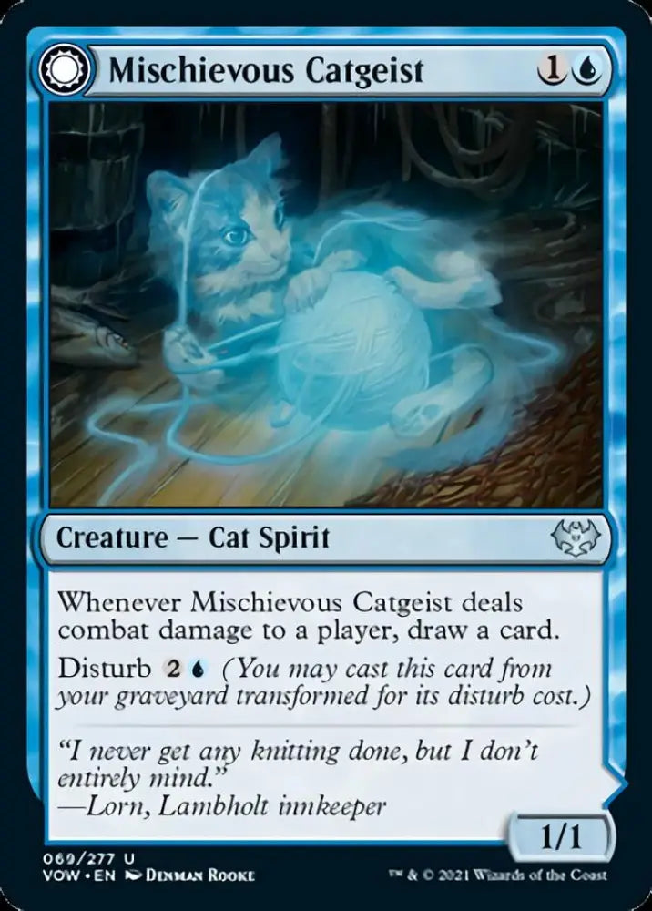 Mischievous Catgeist // Catlike Curiosity [Innistrad: Crimson Vow] - MTG Single