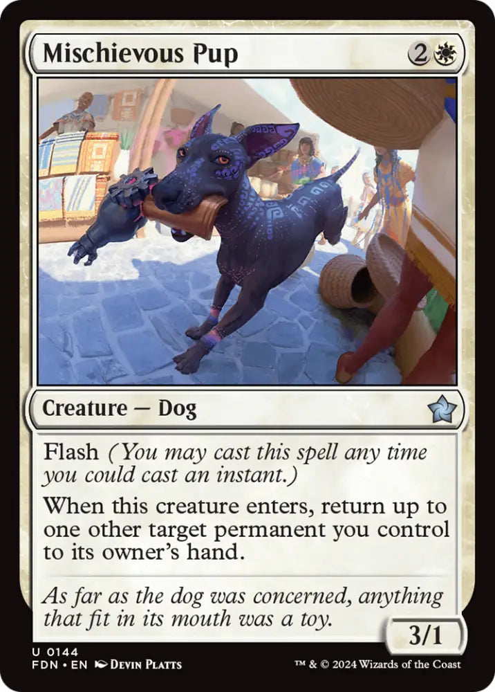Mischievous Pup [Foundations] - MTG Single