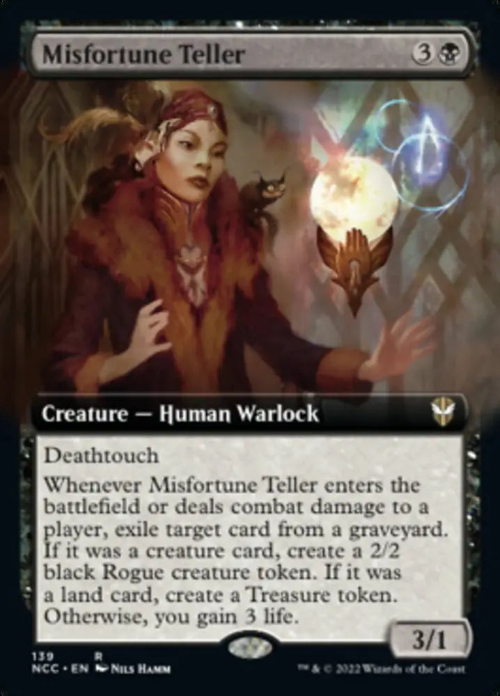 Misfortune Teller (Extended Art) [Streets of New Capenna Commander] - MTG Single