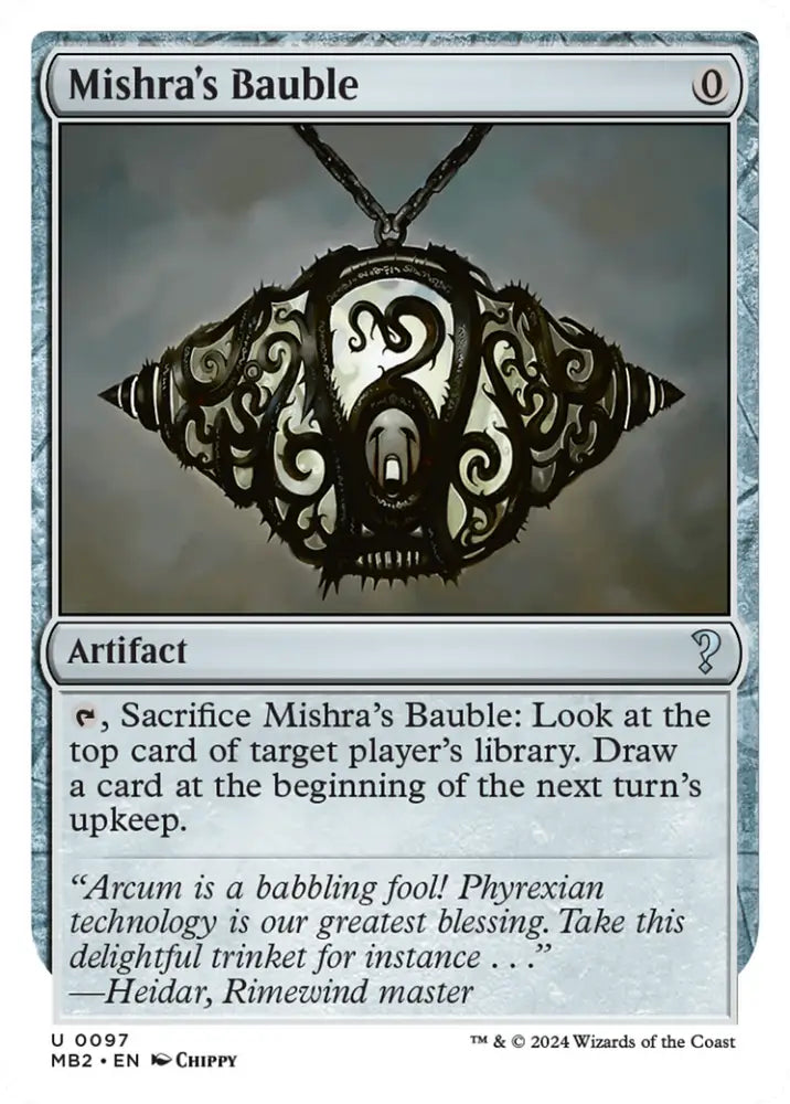 Mishra’s Bauble (White Border) [Mystery Booster 2] - MTG Single