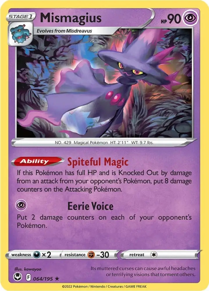 Mismagius (064/195) [Sword & Shield: Silver Tempest] - Pokemon Single