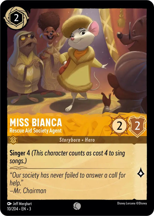 Miss Bianca - Rescue Aid Society Agent (10/204) [Into the Inklands] - Lorcana Single