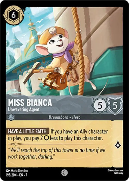 Miss Bianca - Unwavering Agent (195/204) [Archazia’s Island] - Lorcana Single
