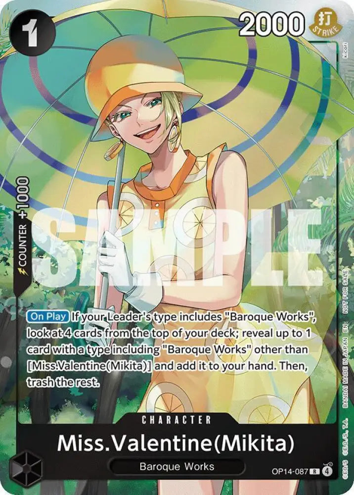 Miss.Valentine(Mikita) (Dash Pack) (OP14-087) [The Azure Sea's Seven]