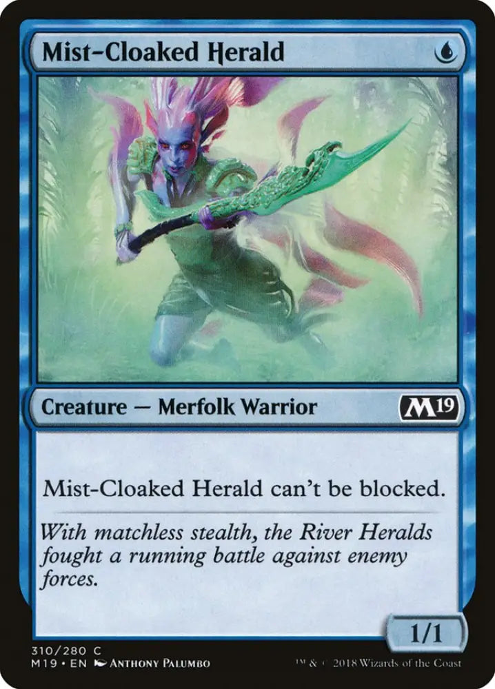 Mist-Cloaked Herald [Core Set 2019] - MTG Single