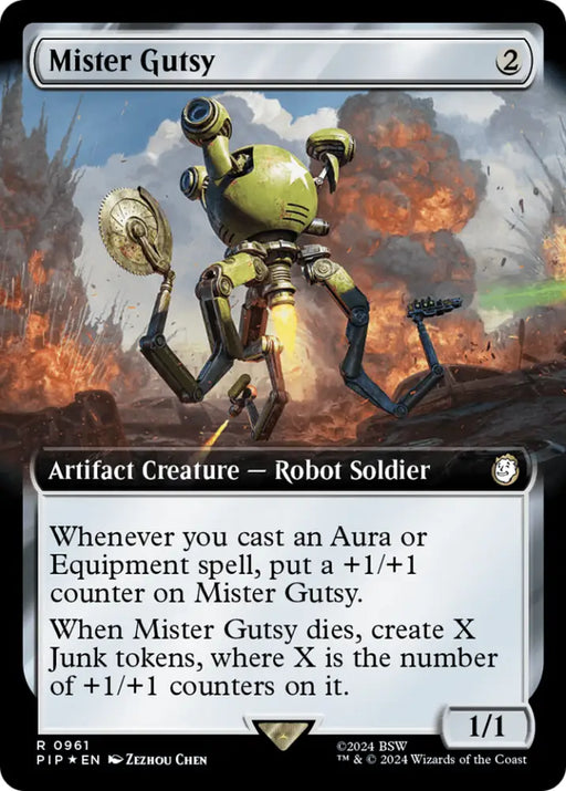 Mister Gutsy (Extended Art) (Surge Foil) [Fallout] - MTG Single