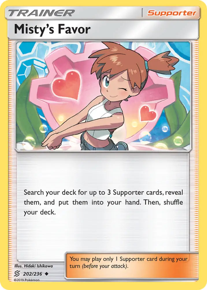 Misty’s Favor (202/236) [Sun & Moon: Unified Minds] - Pokemon Single