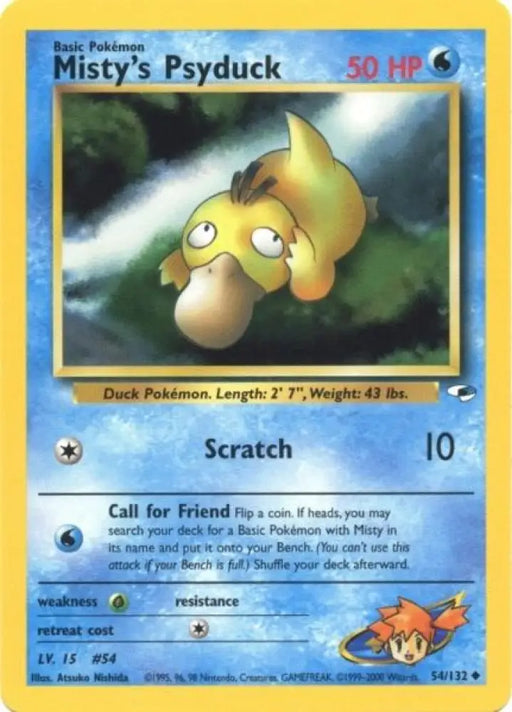 Misty’s Psyduck (54/132) [Gym Heroes Unlimited] - Pokemon Single