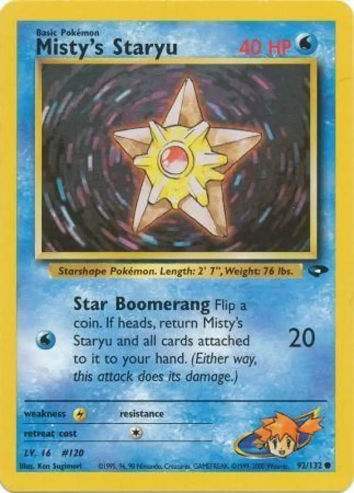 Misty’s Staryu (92/132) [Gym Challenge Unlimited] - Pokemon Single