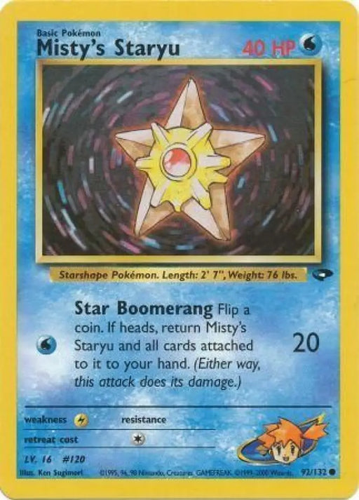 Misty’s Staryu (92/132) [Gym Challenge Unlimited] - Pokemon Single