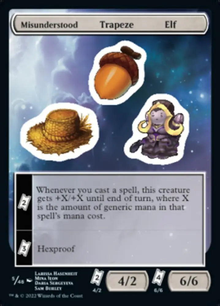 Misunderstood Trapeze Elf [Unfinity Stickers] - MTG Single