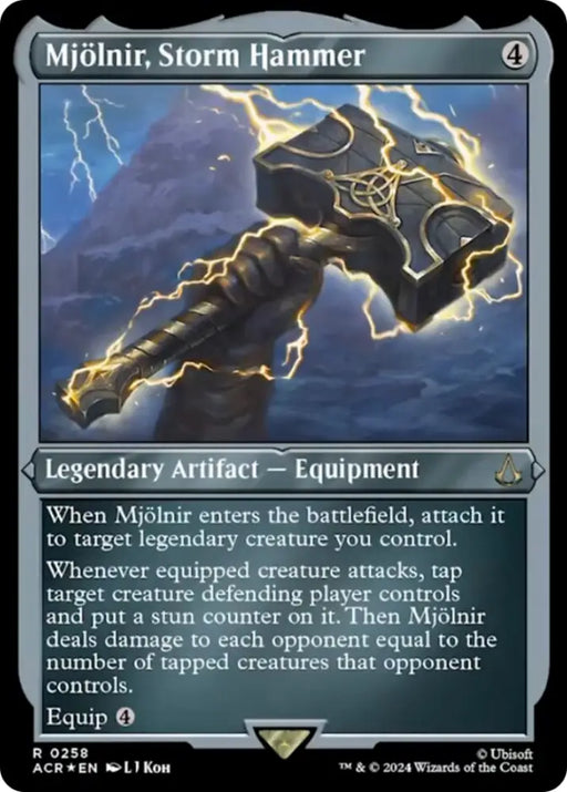Mjolnir Storm Hammer (Foil Etched) [Assassin’s Creed] - MTG Single