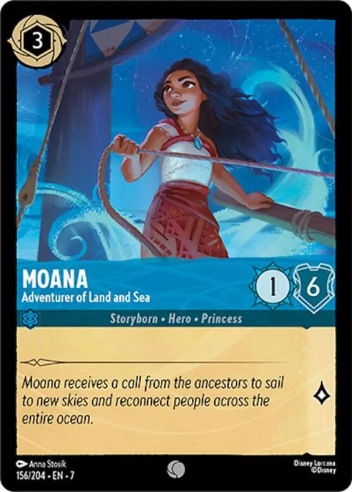 Moana - Adventurer of Land and Sea (156/204) [Archazia’s Island] - Lorcana Single