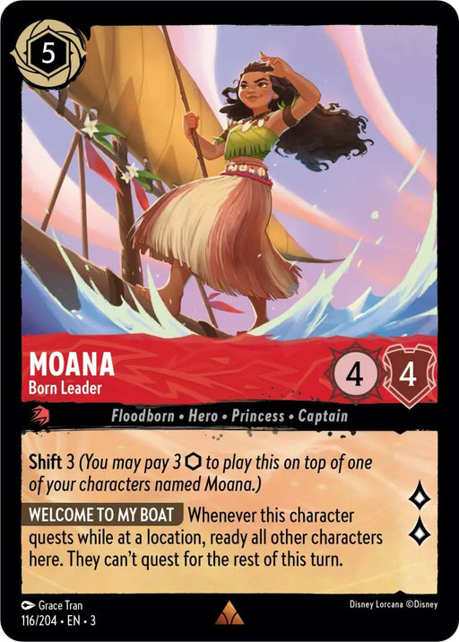 Moana - Born Leader (116/204) [Into the Inklands] - Lorcana Single