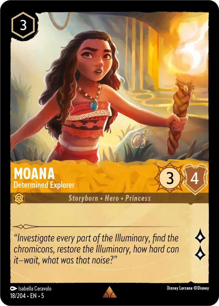 Moana - Determined Explorer (18/204) [Shimmering Skies] - Lorcana Single