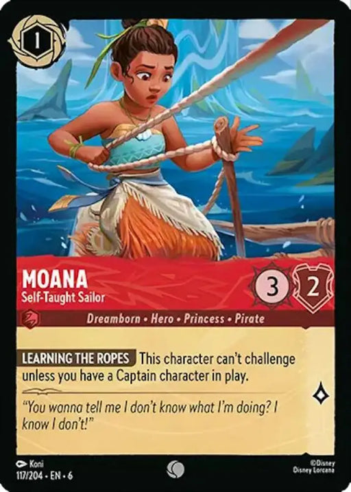 Moana - Self-Taught Sailor (117/204) [Azurite Sea] - Lorcana Single