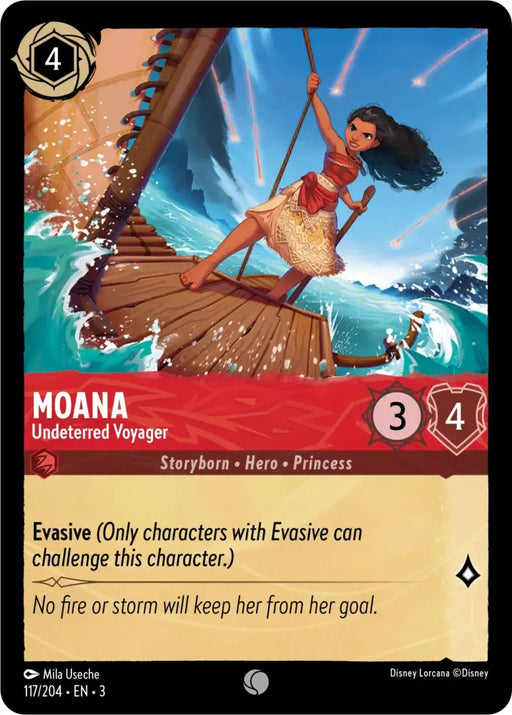 Moana - Undeterred Voyager (117/204) [Into the Inklands] - Lorcana Single