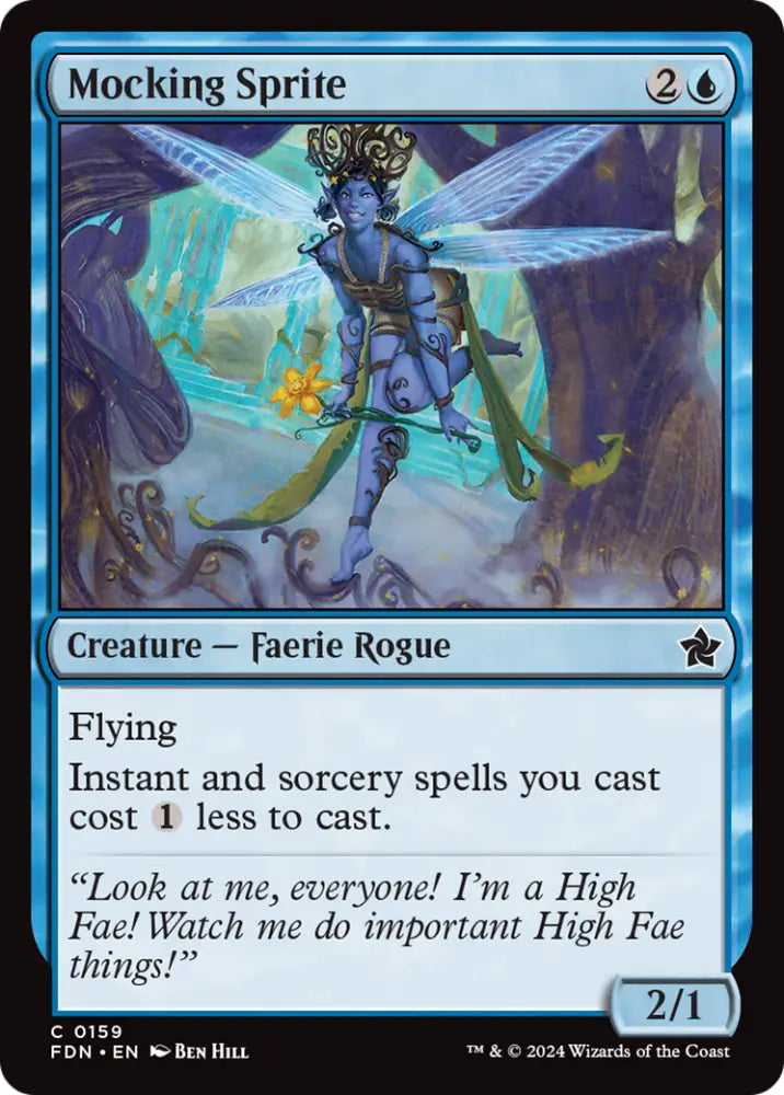 Mocking Sprite [Foundations] - MTG Single
