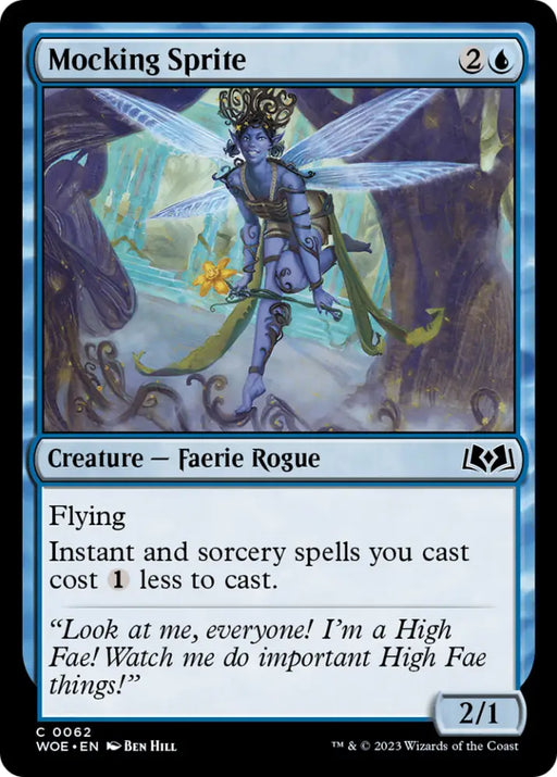 Mocking Sprite [Wilds of Eldraine] - MTG Single