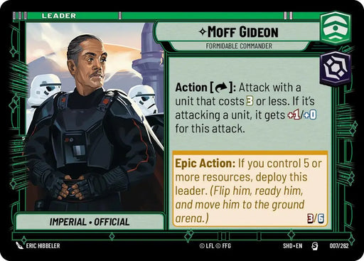 Moff Gideon - Formidable Commander (007/262) [Shadows of the Galaxy] - Star Wars: Unlimited Single