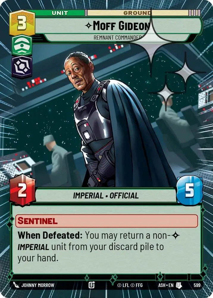 Moff Gideon - Remnant Commander (Hyperspace Foil) (599) [Ashes of the Empire]