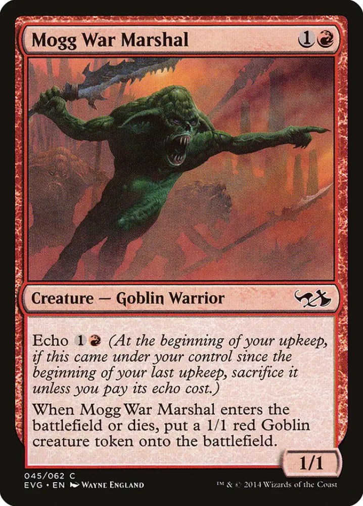 Mogg War Marshal (Elves vs. Goblins) [Duel Decks Anthology] - MTG Single