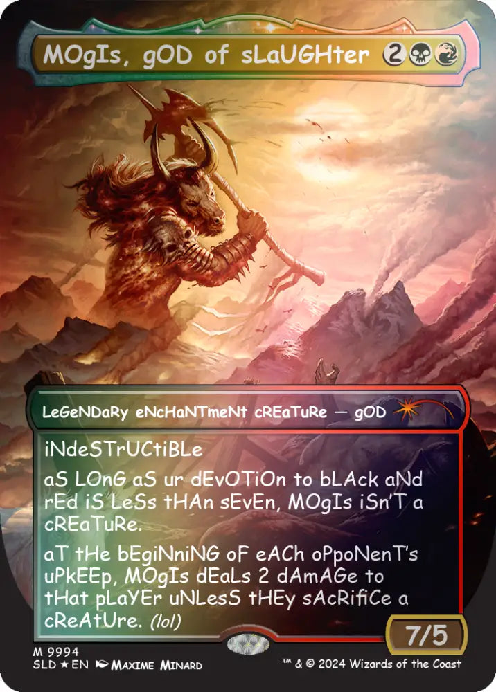 MOgIs gOD of sLaUGHter (9994) (Rainbow Foil) [Secret Lair Drop Series] - MTG Single
