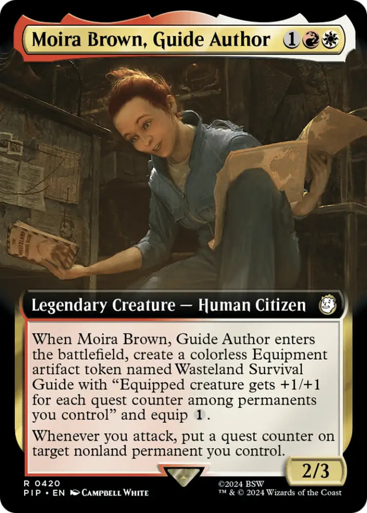 Moira Brown Guide Author (Extended Art) [Fallout] - MTG Single