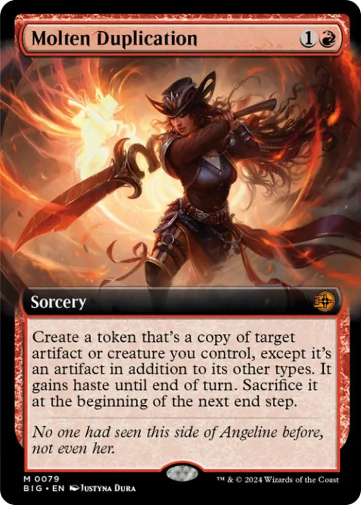 Molten Duplication (Extended Art) [Outlaws of Thunder Junction: The Big Score] - MTG Single
