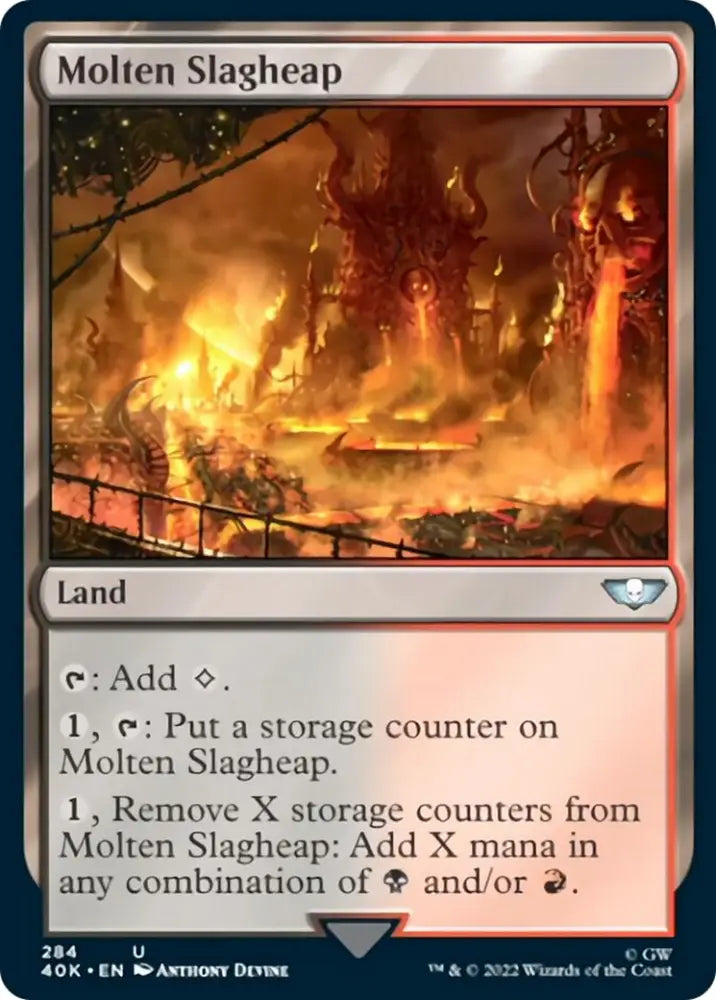 Molten Slagheap (Surge Foil) [Warhammer 40,000] - MTG Single