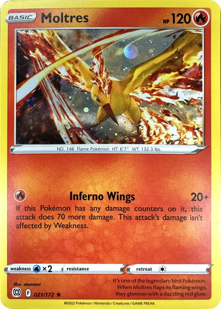 Moltres (021/172) (Cosmos Holo) [Sword & Shield: Brilliant Stars] - Pokemon Single