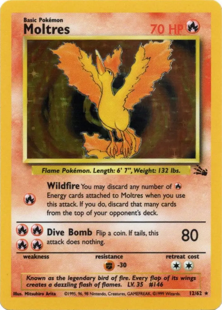 Moltres (12/62) [Fossil Unlimited] - Pokemon Single
